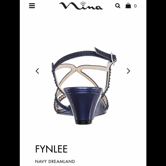 Nina navy wedge sandal - Size 5.5, Brand New. - Picture 3 of 5